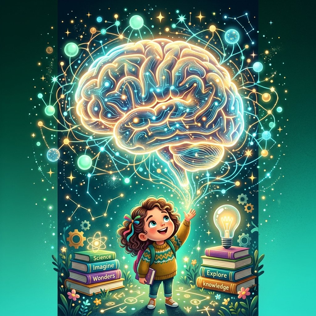 Glowing brain illustration