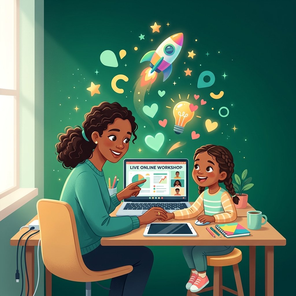 Parent and child illustration